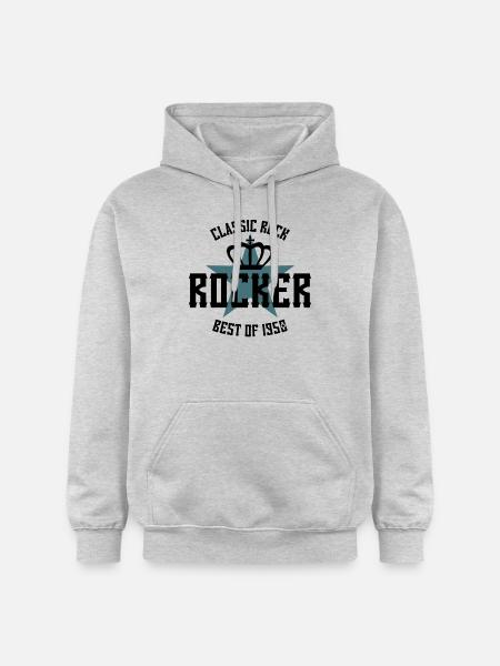 ROCKER STAR BEST OF 1950 - Sweat à capuche Softstyle® Gildan Unisexe - gris clair chiné