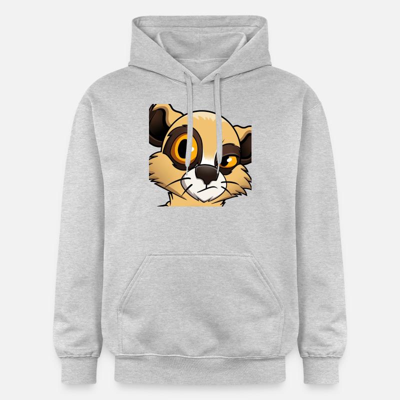 Suricate « Pas impressionné » - Sweat à capuche Softstyle® Gildan Unisexe - gris clair chiné