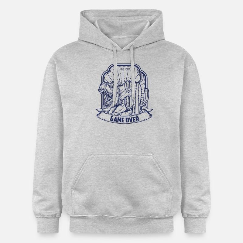 T Rex - Sweat à capuche Softstyle® Gildan Unisexe - gris clair chiné