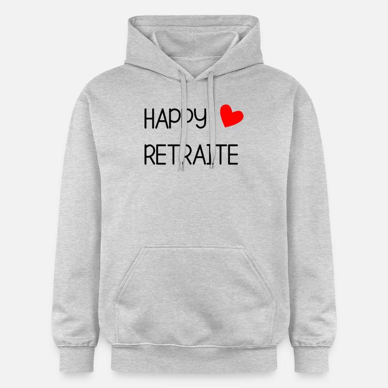 RETRAITE. BONNE RETRAITE. JOYEUSE RETRAITE - Sweat à capuche Softstyle® Gildan Unisexe - gris clair chiné