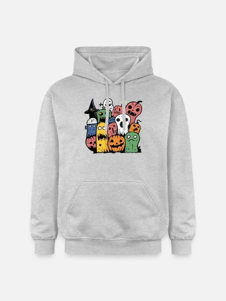 Halloween Comic Party Crew - Gildan Unisex Softstyle® Midweight Hoodie - Hellgrau meliert