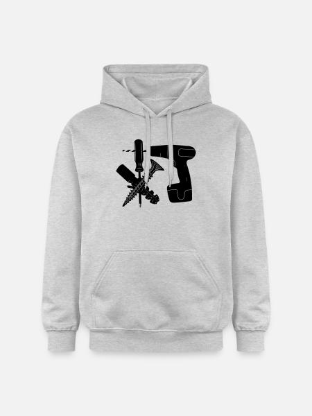 Screw and plug drill - Gildan Unisex Softstyle® Midweight Hoodie - light heather grey