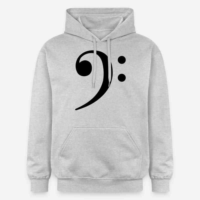 Bass Clef Musique Grave - Sweat à capuche Softstyle® Gildan Unisexe - gris clair chiné
