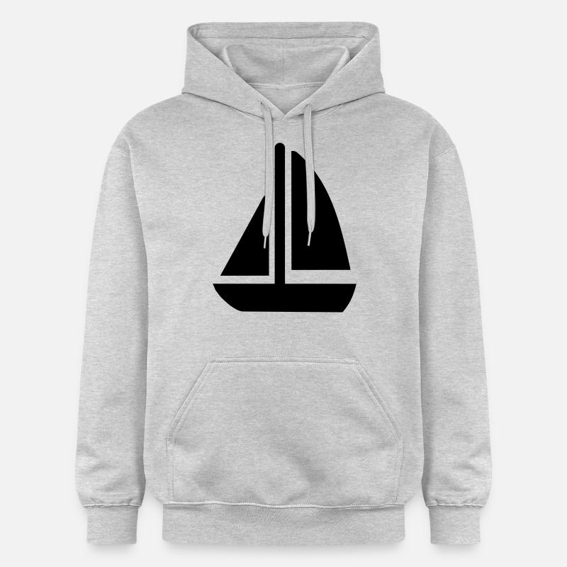 Bateau à voiles - Sweat à capuche Softstyle® Gildan Unisexe - gris clair chiné