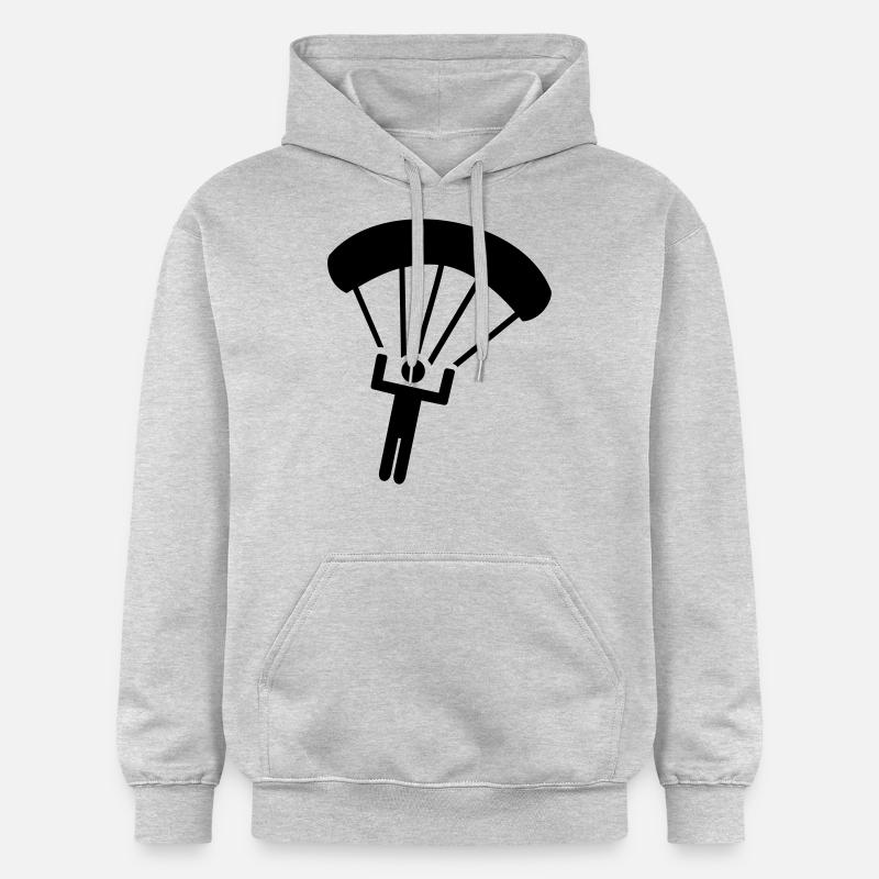 Parachutisme - Sweat à capuche Softstyle® Gildan Unisexe - gris clair chiné