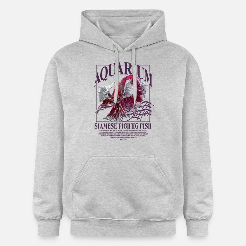 Betta Betta Poisson de combat - Sweat à capuche Softstyle® Gildan Unisexe - gris clair chiné