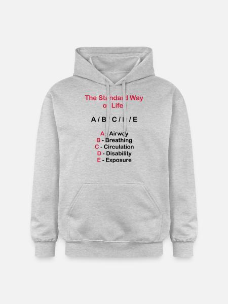 Rettungsdienst ABC Schema - Gildan Unisex Softstyle® Midweight Hoodie - Hellgrau meliert