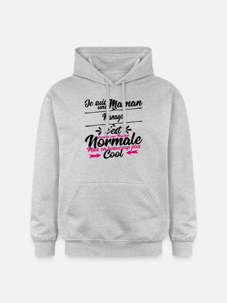 Maman Manager cadeau - Sweat à capuche Softstyle® Gildan Unisexe - gris clair chiné