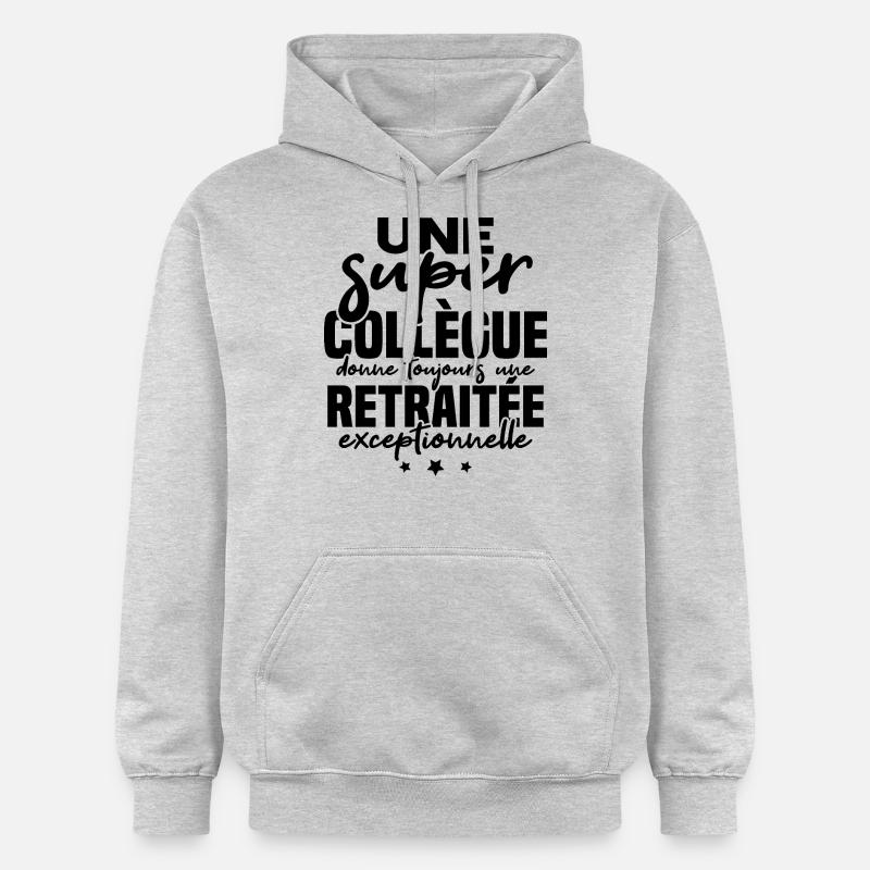 Super collègue / retraitée exceptionnelle - Sweat à capuche Softstyle® Gildan Unisexe - gris clair chiné