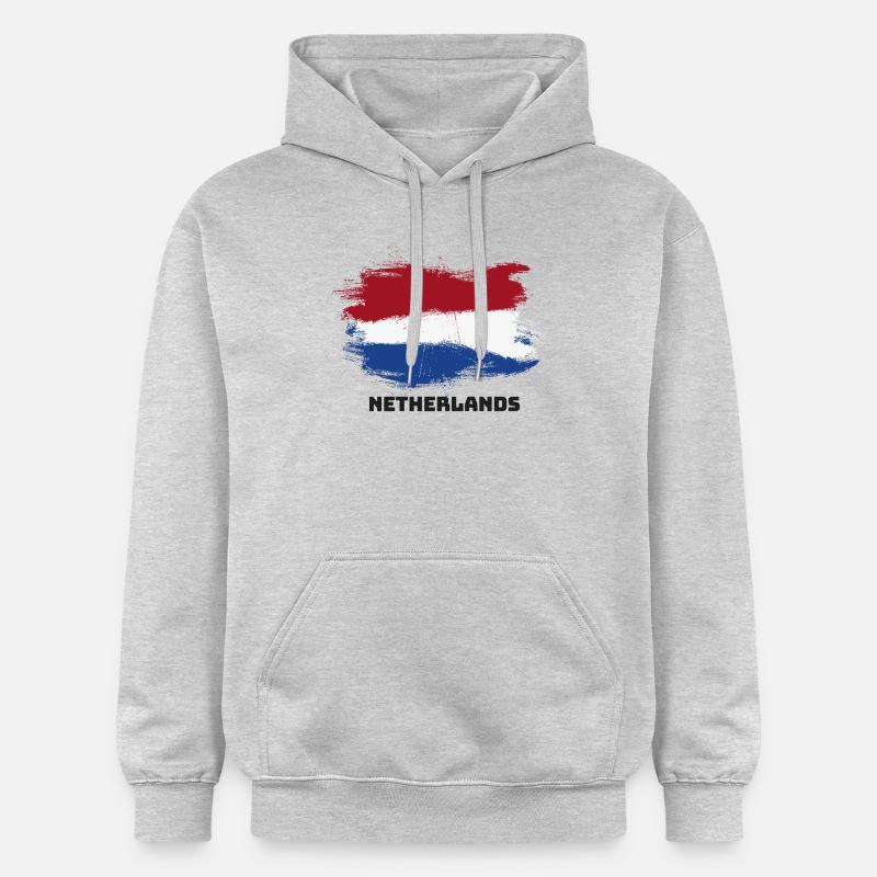 drapeau, bannière Pays-Bas Hollande - Sweat à capuche Softstyle® Gildan Unisexe - gris clair chiné
