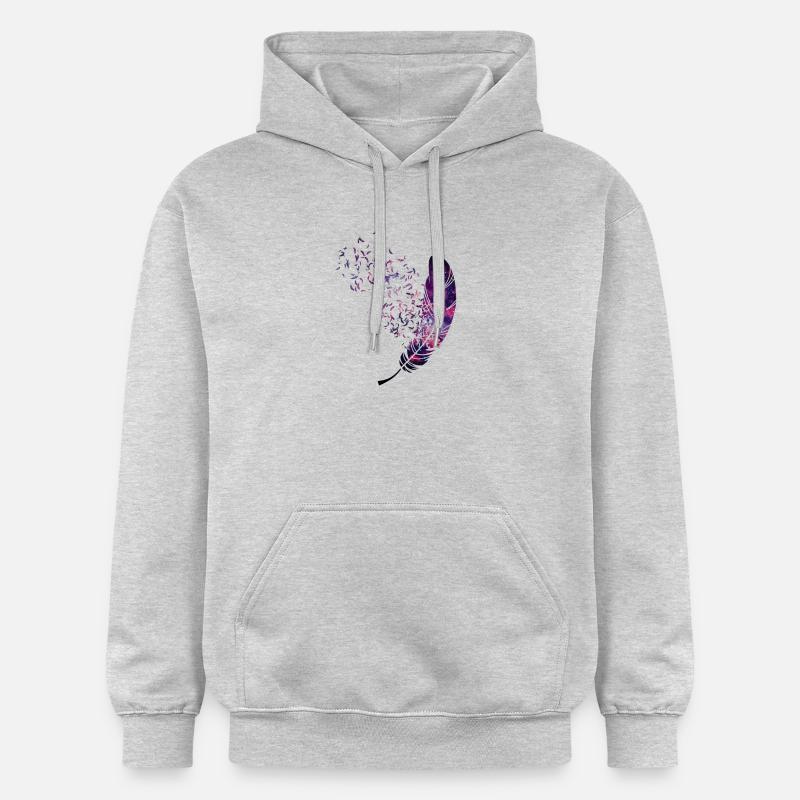 léger comme une plume - Sweat à capuche Softstyle® Gildan Unisexe - gris clair chiné