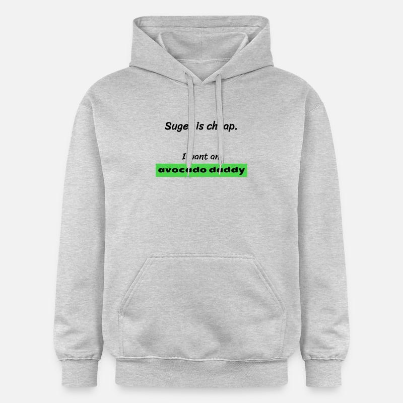 Je veux AVOCADO DADDY! - Sweat à capuche Softstyle® Gildan Unisexe - gris clair chiné