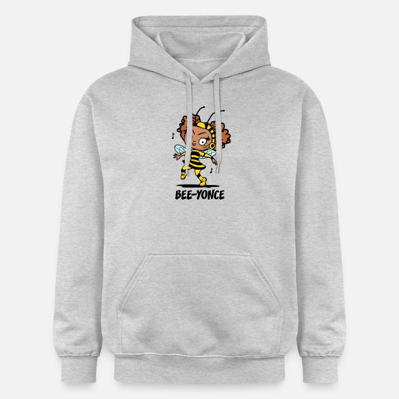 BEE-YONCE ! (chanteuse, abeille) - Sweat à capuche Softstyle® Gildan Unisexe - gris clair chiné
