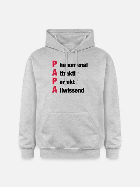 Papa - Gildan Unisex Softstyle® Midweight Hoodie - Hellgrau meliert