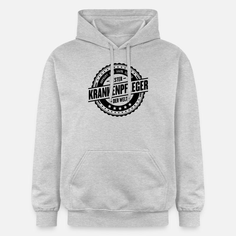 Bester Krankenpfleger - Gildan Unisex Softstyle® Midweight Hoodie - Hellgrau meliert