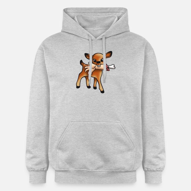 killer-Bambi - Sweat à capuche Softstyle® Gildan Unisexe - gris clair chiné