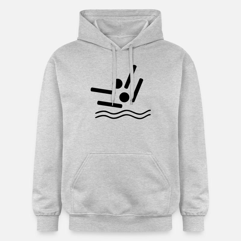 natation synchronisée - Sweat à capuche Softstyle® Gildan Unisexe - gris clair chiné