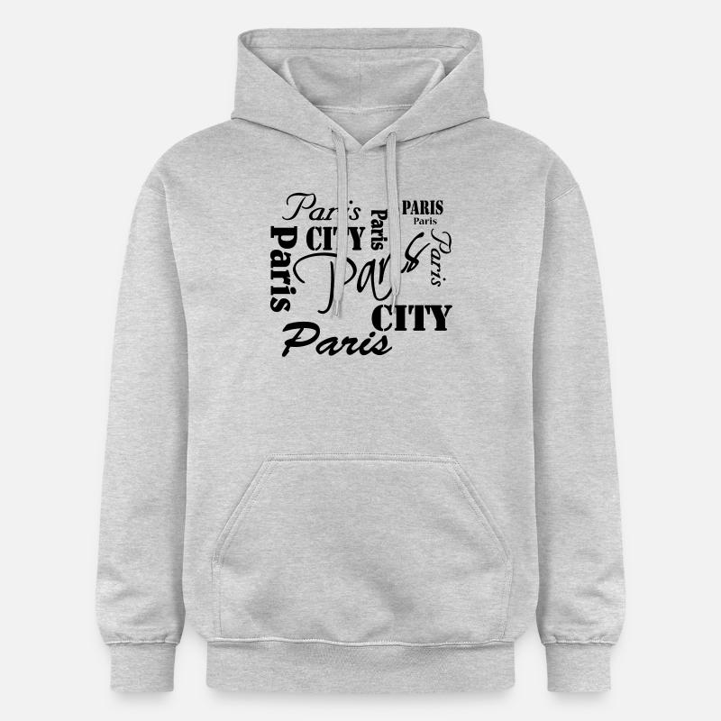 Paris - Sweat à capuche Softstyle® Gildan Unisexe - gris clair chiné