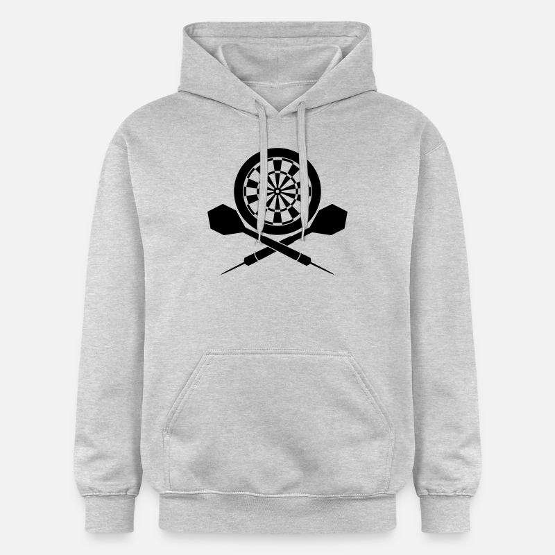 Darts Board Logo - Sweat à capuche Softstyle® Gildan Unisexe - gris clair chiné