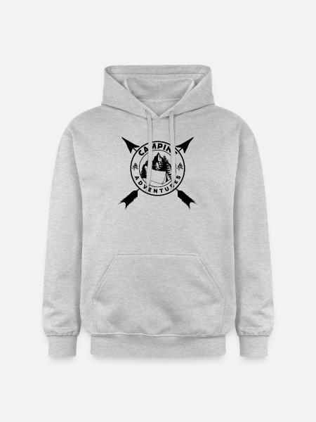 Camping Motorhome Caravan Adventure - Gildan Unisex Softstyle® Midweight Hoodie - light heather grey