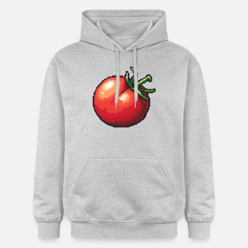 Joueur de pixels de tomate - Sweat à capuche Softstyle® Gildan Unisexe - gris clair chiné
