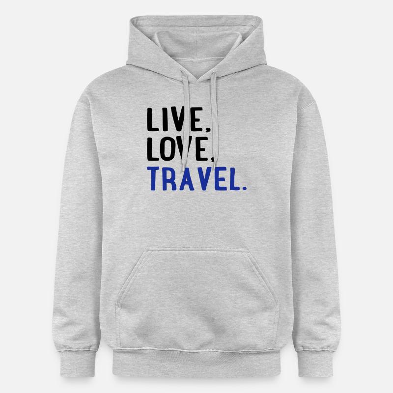 Voyage - Sweat à capuche Softstyle® Gildan Unisexe - gris clair chiné