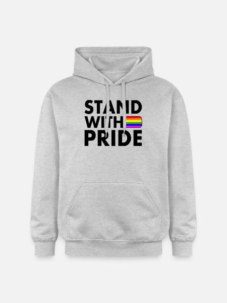Stand with pride - Gildan Unisex Softstyle® Midweight Hoodie - light heather grey
