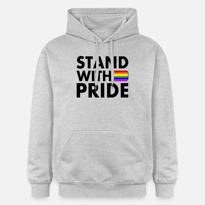 Stand with pride - Sweat à capuche Softstyle® Gildan Unisexe - gris clair chiné