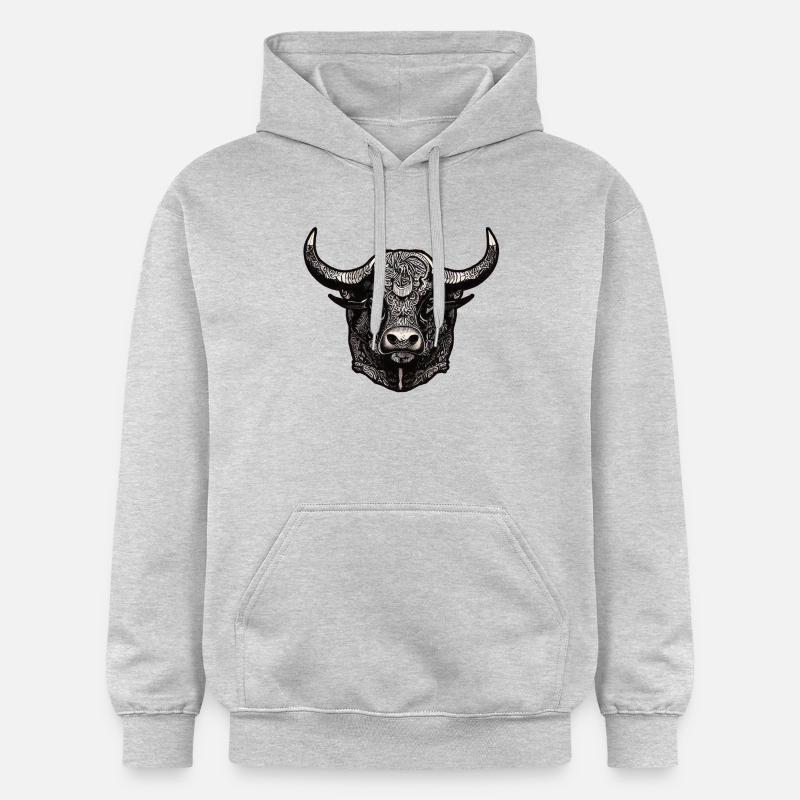 Tête de taureau - Sweat à capuche Softstyle® Gildan Unisexe - gris clair chiné