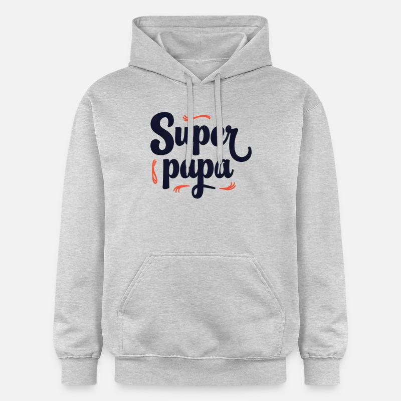 Super Dad Script Nähen - Gildan Unisex Softstyle® Midweight Hoodie - Hellgrau meliert