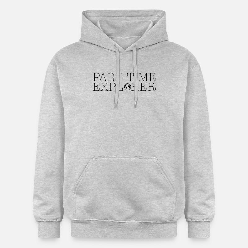 EXPLORER TEMPS PARTIEL - Sweat à capuche Softstyle® Gildan Unisexe - gris clair chiné