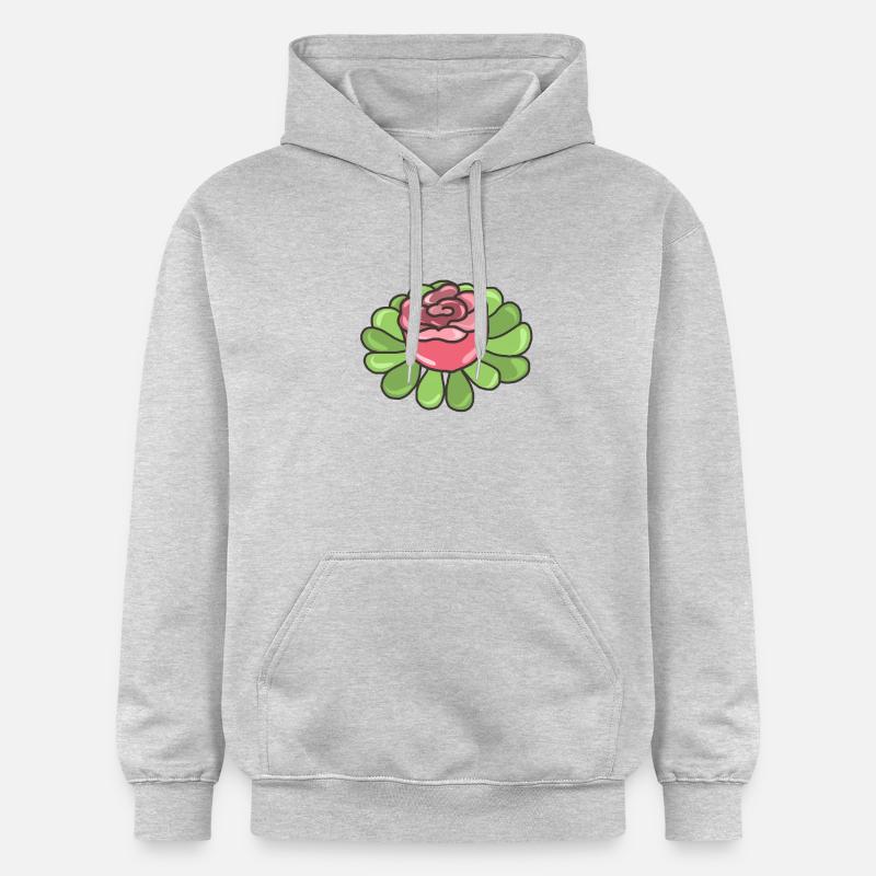 Fleurs de rose ICQ Fleur - Sweat à capuche Softstyle® Gildan Unisexe - gris clair chiné