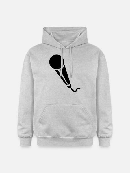 Microphone - Music - Gildan Unisex Softstyle® Midweight Hoodie - light heather grey