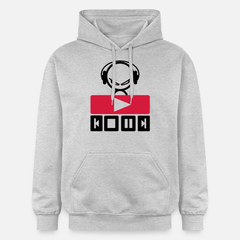 DJ - Sweat à capuche Softstyle® Gildan Unisexe - gris clair chiné