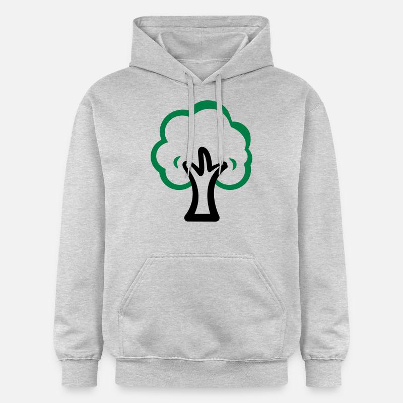 baum - Gildan Unisex Softstyle® Midweight Hoodie - Hellgrau meliert