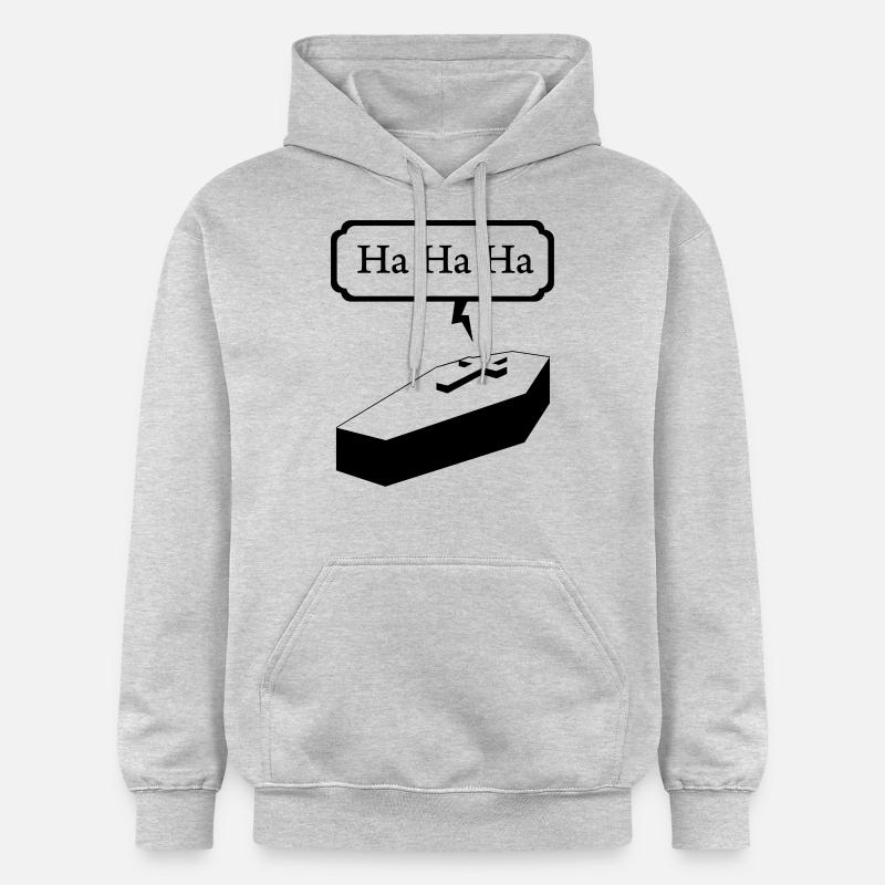 hahaha - Sweat à capuche Softstyle® Gildan Unisexe - gris clair chiné