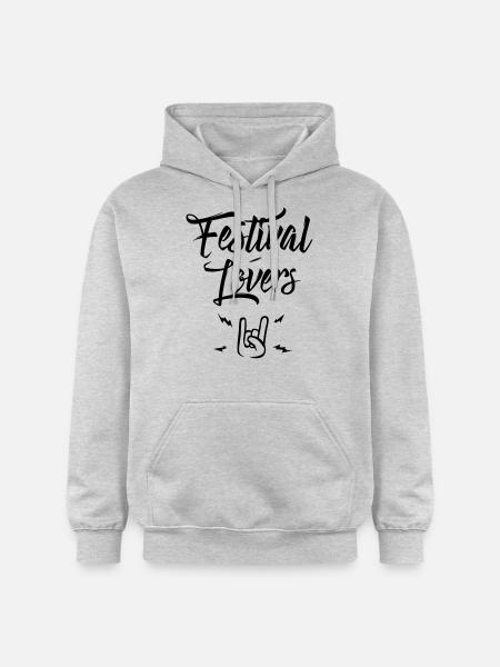 Festival lovers rock - Sweat à capuche Softstyle® Gildan Unisexe - gris clair chiné