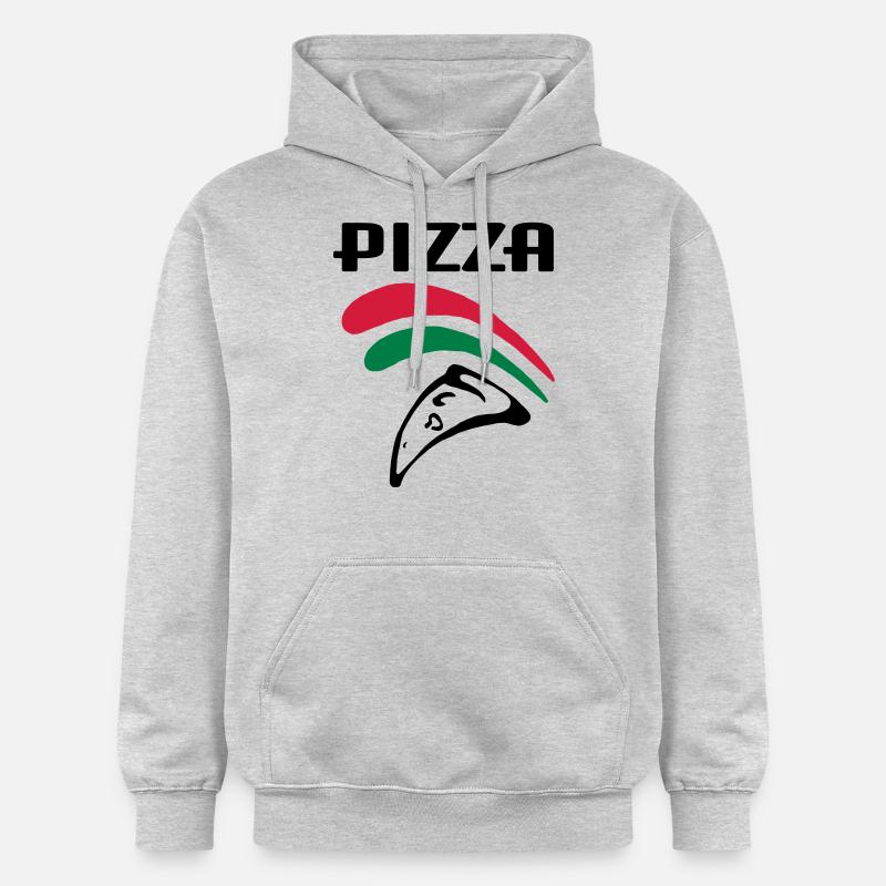 Pizza (3c) - Sweat à capuche Softstyle® Gildan Unisexe - gris clair chiné