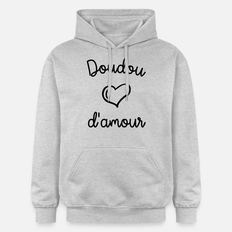 doudou d amour - Sweat à capuche Softstyle® Gildan Unisexe - gris clair chiné