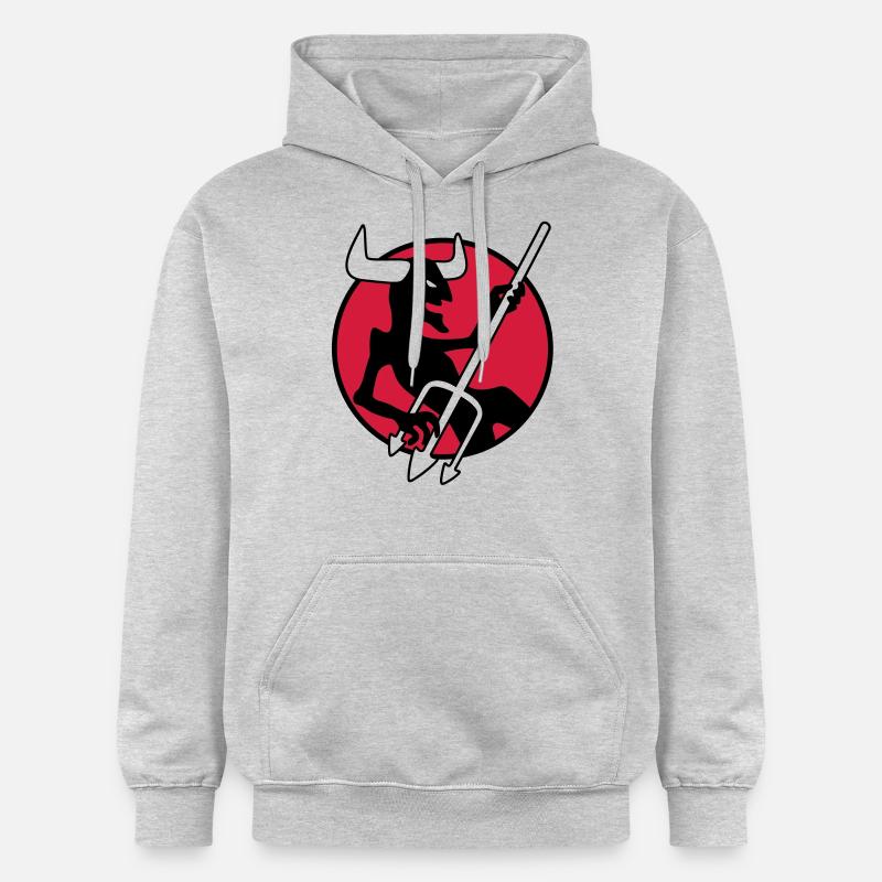 rockin_devil_3c - Sweat à capuche Softstyle® Gildan Unisexe - gris clair chiné