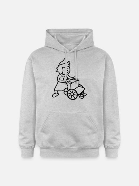 nurse_with_wheelchair - Gildan Unisex Softstyle® Midweight Hoodie - light heather grey