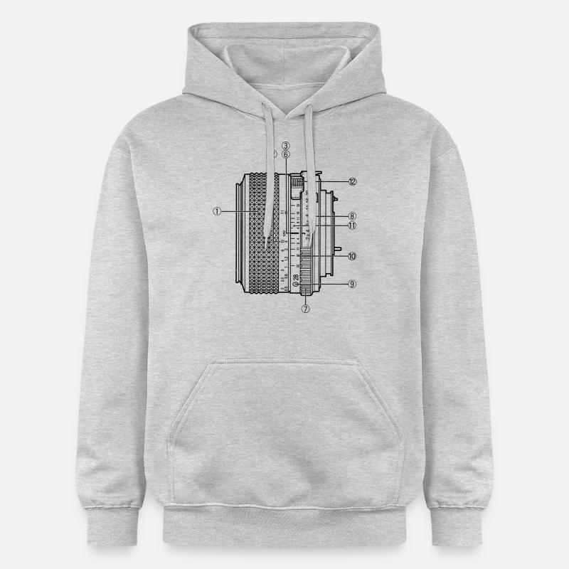 objektiivisesti - Gildan Unisex Softstyle® Midweight huppari - meleerattu vaaleanharmaa