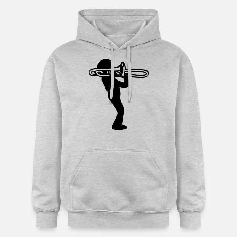 trombone - Sweat à capuche Softstyle® Gildan Unisexe - gris clair chiné