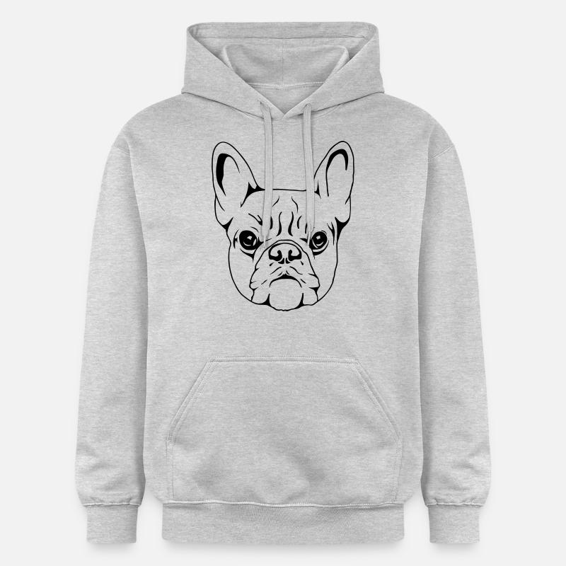 Bouledogue Français - Sweat à capuche Softstyle® Gildan Unisexe - gris clair chiné