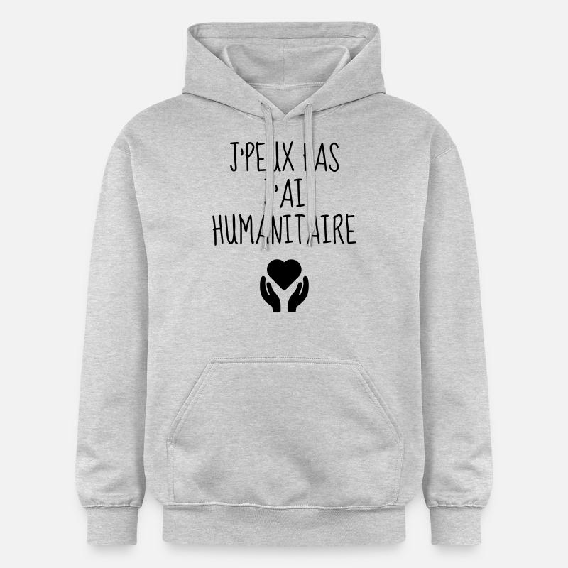 Bénévole / Humanitaire / Solidaire / Aide - Sweat à capuche Softstyle® Gildan Unisexe - gris clair chiné