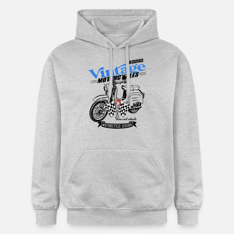 Simson Schwalbe RDA Cyclomoteur - Sweat à capuche Softstyle® Gildan Unisexe - gris clair chiné