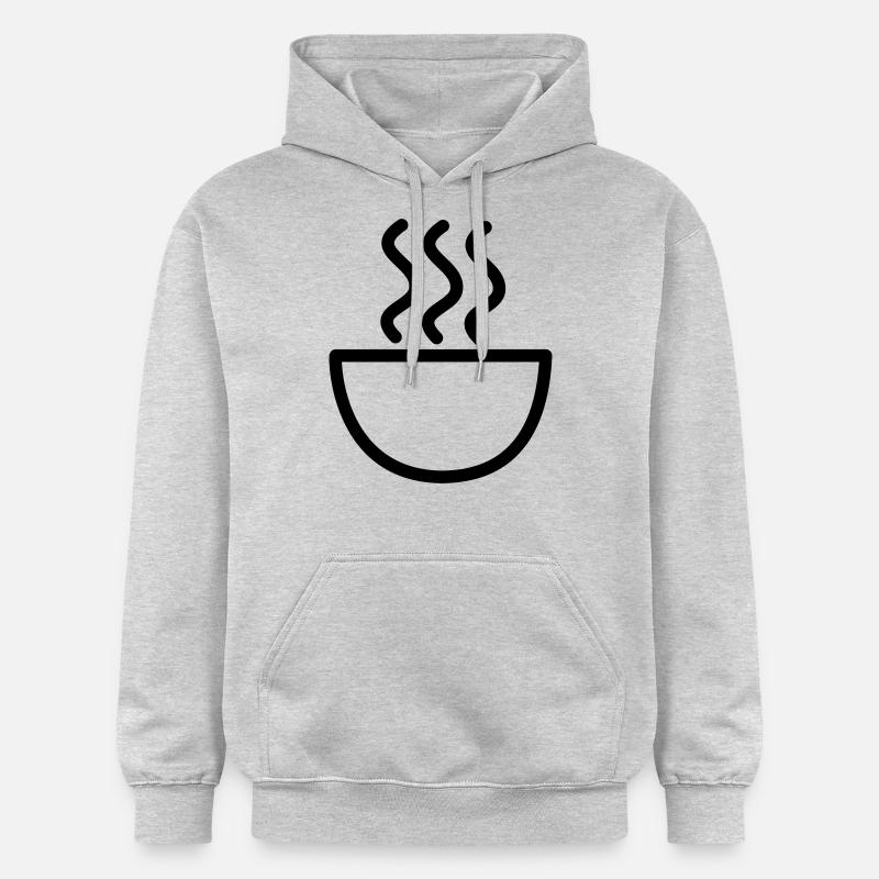 Café - Sweat à capuche Softstyle® Gildan Unisexe - gris clair chiné