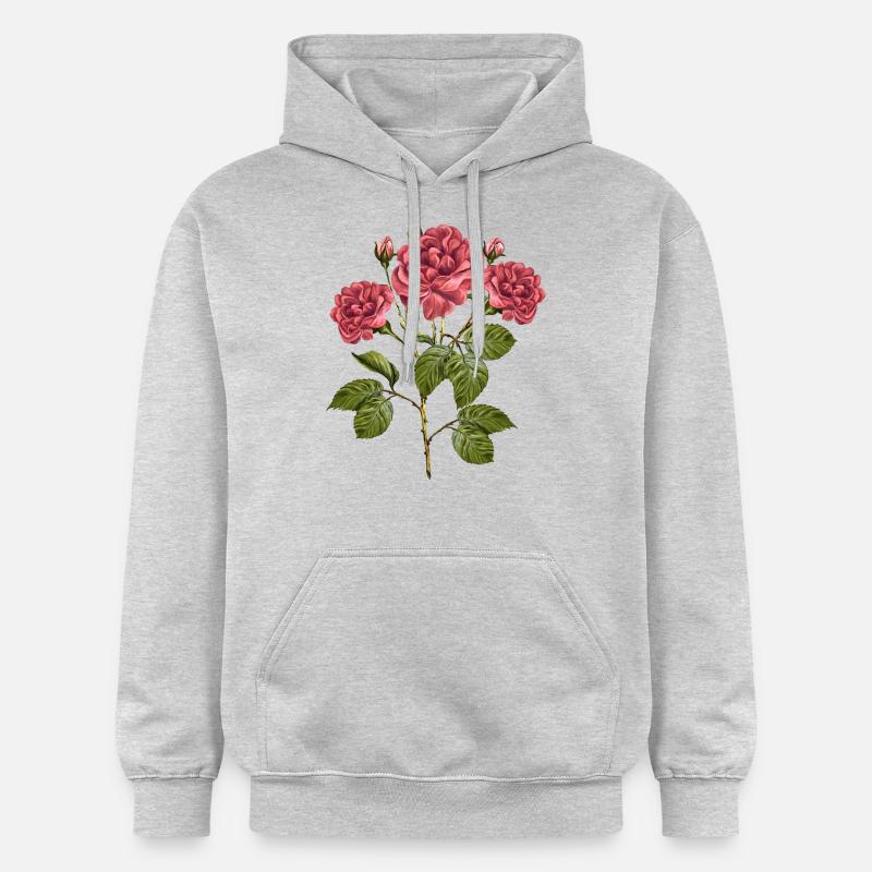 Fleur - Sweat à capuche Softstyle® Gildan Unisexe - gris clair chiné