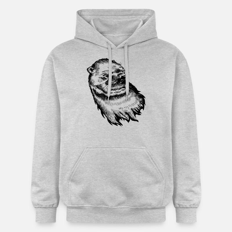 Loutre - Sweat à capuche Softstyle® Gildan Unisexe - gris clair chiné