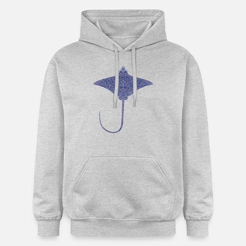 Ray – Flotteur élégant des mers - Sweat à capuche Softstyle® Gildan Unisexe - gris clair chiné